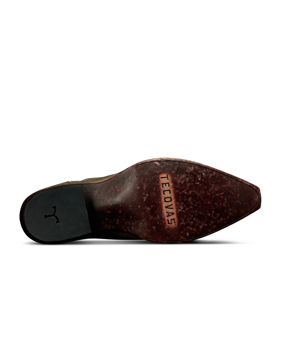 Sole view of The Garrett - Gravel Suede on plain background