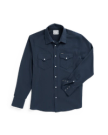Closeup detail view of Men's Performance Western Pearl Snap - Navy