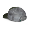 Quarterfront view of Quality Made Western Five-Panel Trucker Hat - Olive on plain background