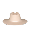 Back view of The Belle Wool Cowgirl Hat - Cream on plain background