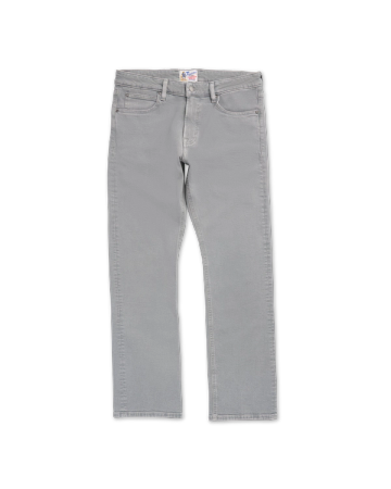 Front view of Men's Slim Straight Stretch Twill - Light Gray on plain background