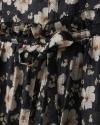 close up The Willow Dress by Kristopher Brock - Black/Beige Floral