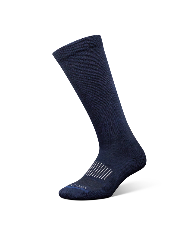 View of Boot Socks - Navy / Brown / White