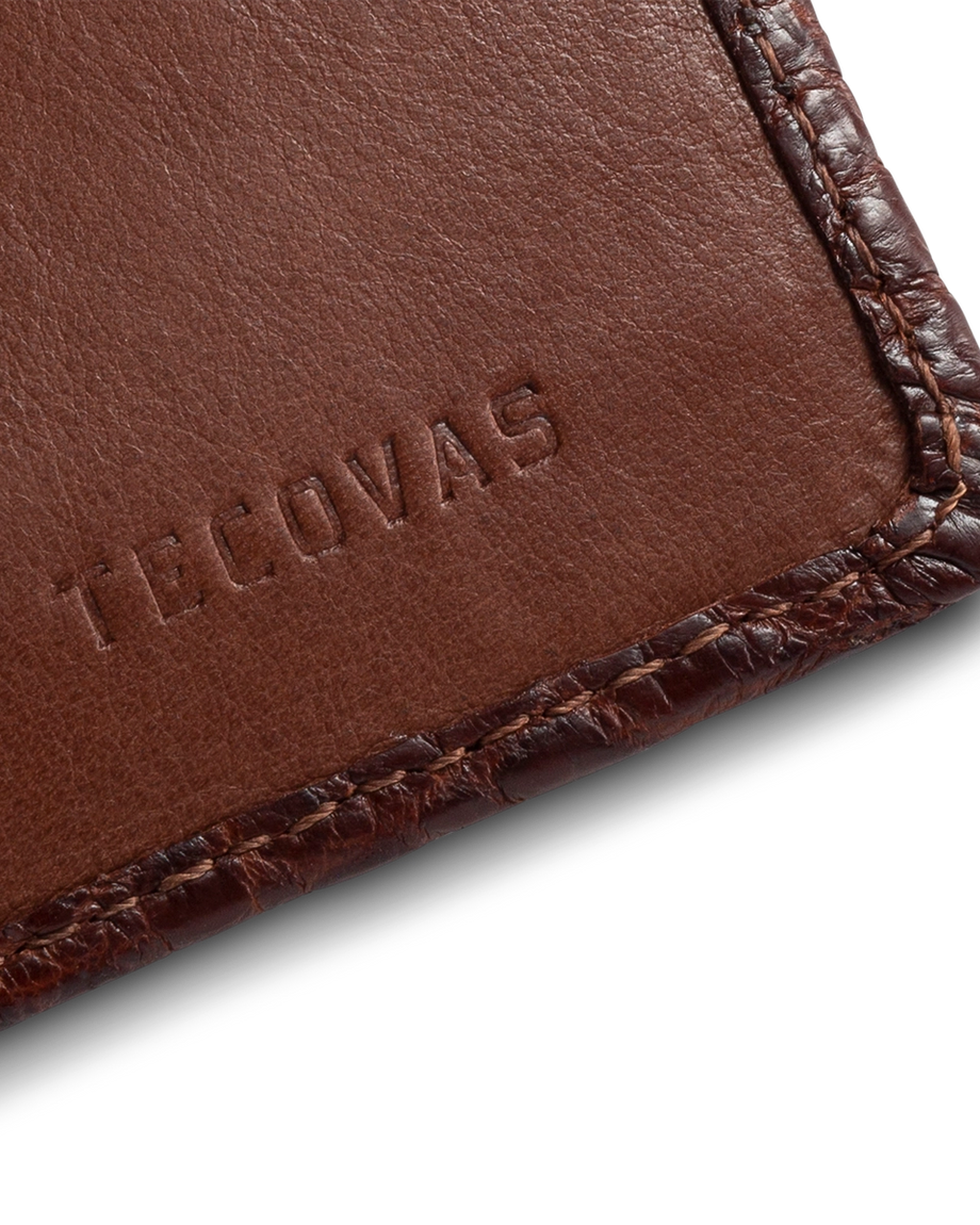 Front view of Bifold Card Case - Walnut on plain background