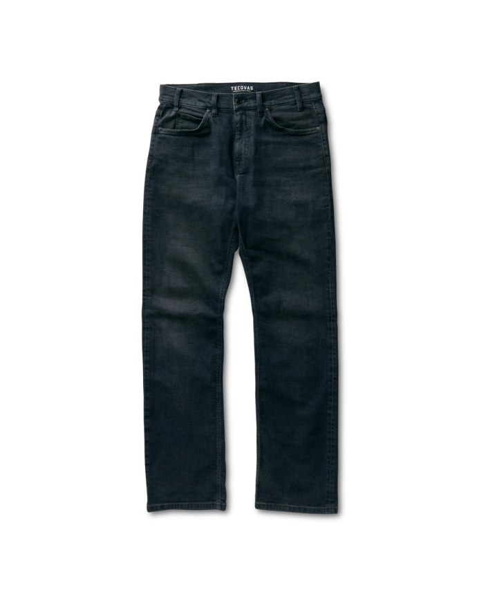 Front view of Men's Premium Standard Jeans (II) - Faded Black on plain background