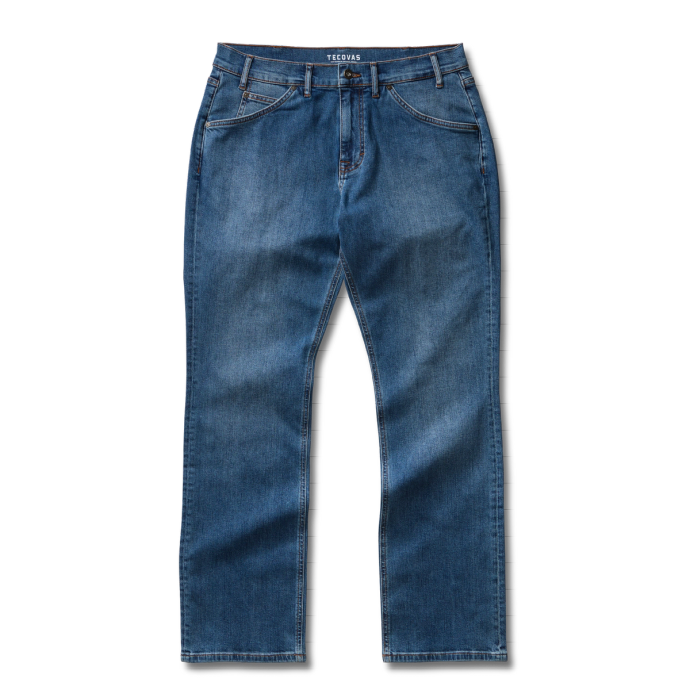 Front view of Men's Premium Relaxed Jeans - Medium on plain background