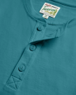 Closeup detail view of Men's Henley  LS - Hydro