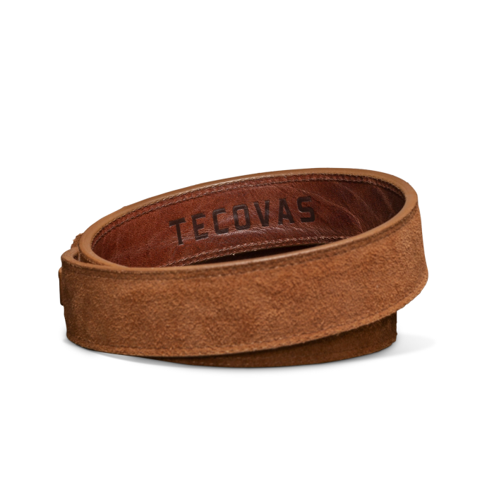 Back view of Women's Suede Belt - Sienna on plain background