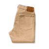 Back view of Men's Everyday Standard Jeans - Sand on plain background