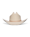 Front view of Cattleman Fur Cowboy Hat - Silverbelly on plain background