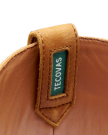 Toe view of The Rugged Square Toe - Saddle on plain background
