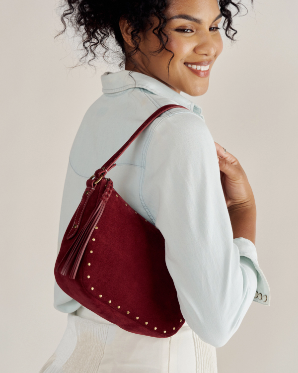 View of Slouchy Shoulder Bag - Cabernet