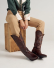View of Women's Birthday Boot X - Dark Pecan Alligator