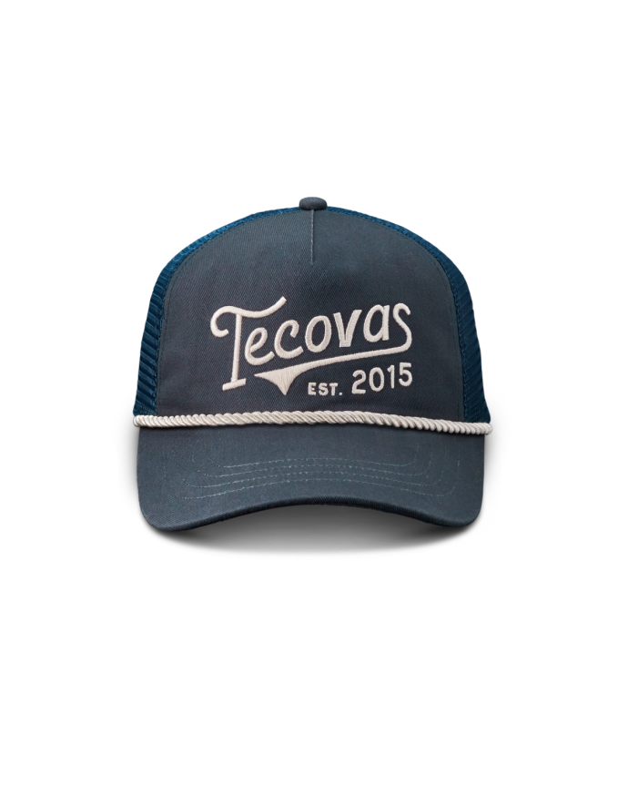 Front view of Tecovas Gameday Trucker - Navy on plain background