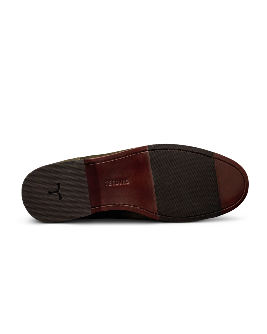 Sole view of The Monterrey - Olive on plain background