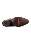 Sole view of The Jane - Saddle Suede on plain background