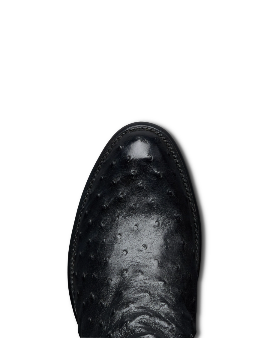 The Wyatt Cowboy Boot - Black ostrich | Tecovas display picture 3