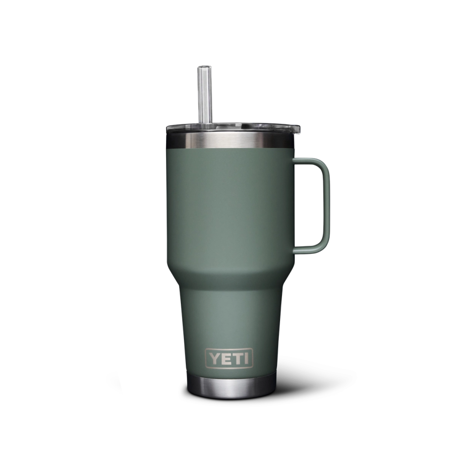 Image of the Yeti Straw Mug in Camp Green on a plain background