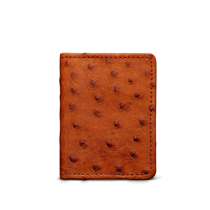 Front view of Bifold Card Case - Pecan on plain background