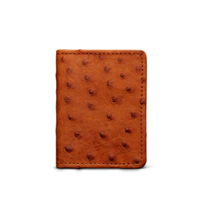 Front view of Bifold Card Case - Pecan on plain background