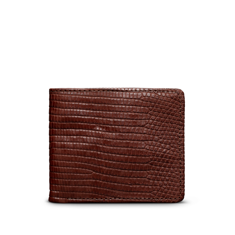 Source High quality exotic genuine lizard skin leather card holder