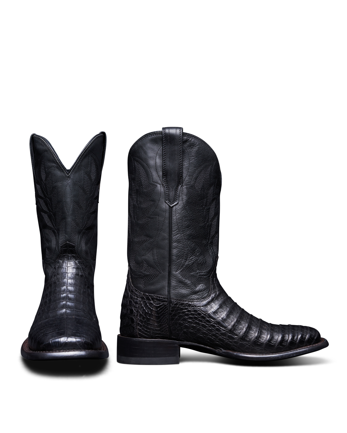 The William in Dark Pecan Caiman - Men's Cowboy Boot | Tecovas The William in Dark Pecan Caiman - Men's Cowboy Boot | Tecovas