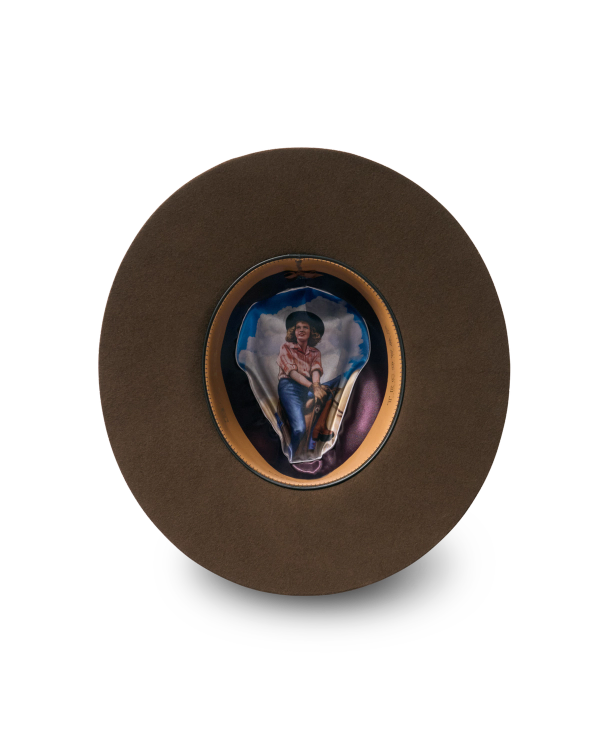 View of The Belle Wool Cowgirl Hat - Medium Brown