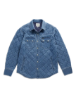 Front view of Men's Quilted Denim Shacket - Medium on plain background