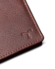Closeup detail view of Men's Billfold Moneyclip - Cognac Cowhide