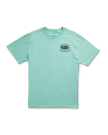 Front view of Men's Boot Company Tee - Teal / Black on plain background