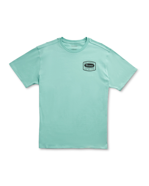 Front view of Men's Boot Company Tee - Teal / Black on plain background
