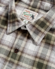 Closeup detail view of Men's Everyday Flannel LS - Whisper White / Cactus
