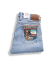 View of Men's Slim Straight Heritage Denim - Light Blue