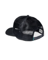 Quarterback view of Quality Made Western Five-Panel Trucker Hat - Black / Gamblers Green  Black/Gamblers Green Cotton/Polyester on plain background