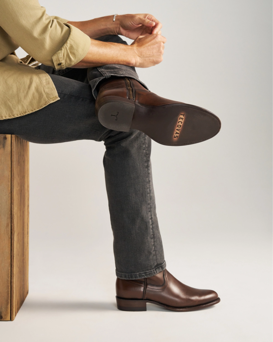 The Dean Zip Boot - Iced Tea brown cowhide | Tecovas