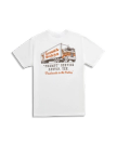 Back view of Men's Tecovas Western Lines Tee - Bone / Multi on plain background