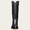 front facing view of the harper boot in the color midnight. 