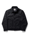 Front view of Buckaroo Waxed Canvas Trucker Jacket - Black on plain background