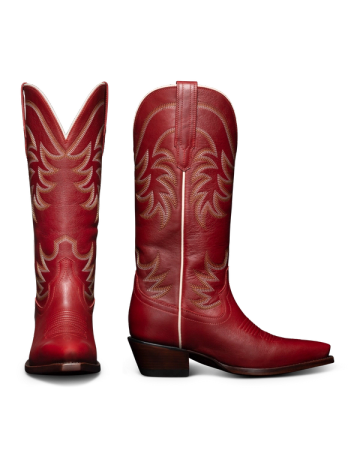 The Annie in Scarlet Cowhide - Women's Cowgirl Boot | Tecovas