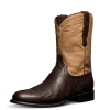 The Wade in Chocolate Smooth Ostrich - Men's Roper Boot | Tecovas