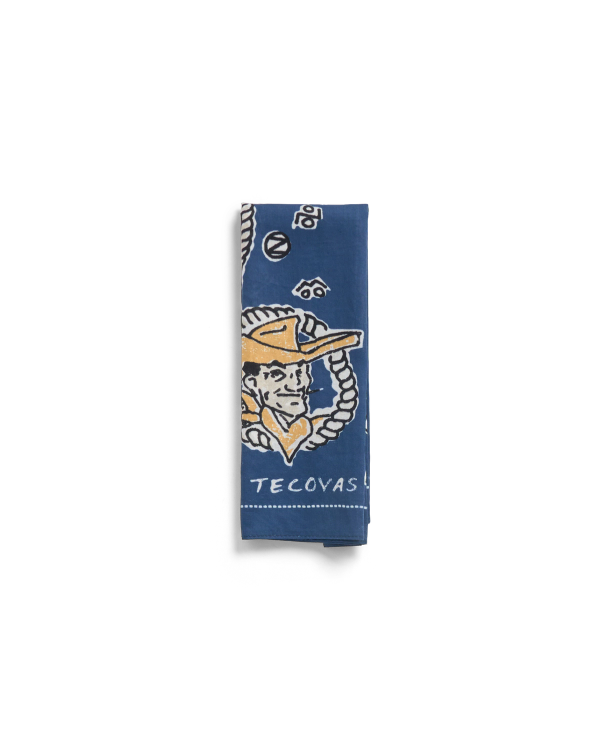 Folded view of Sheriff Bandana - Navy on plain background