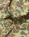 Closeup detail view of Men's Easywear Short Sleeve Pearl Snap - Duck Camo