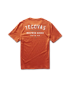 Flatlay image of the orange rust tecovas t shirt on a plain background