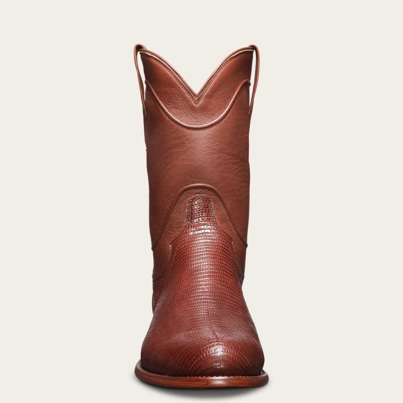 Exotic Lizard Roper Boots | The Nash - Bourbon | Tecovas