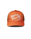 Front view of Western Wear 5 Panel Mid Pro Trucker - Burnt Orange on plain background