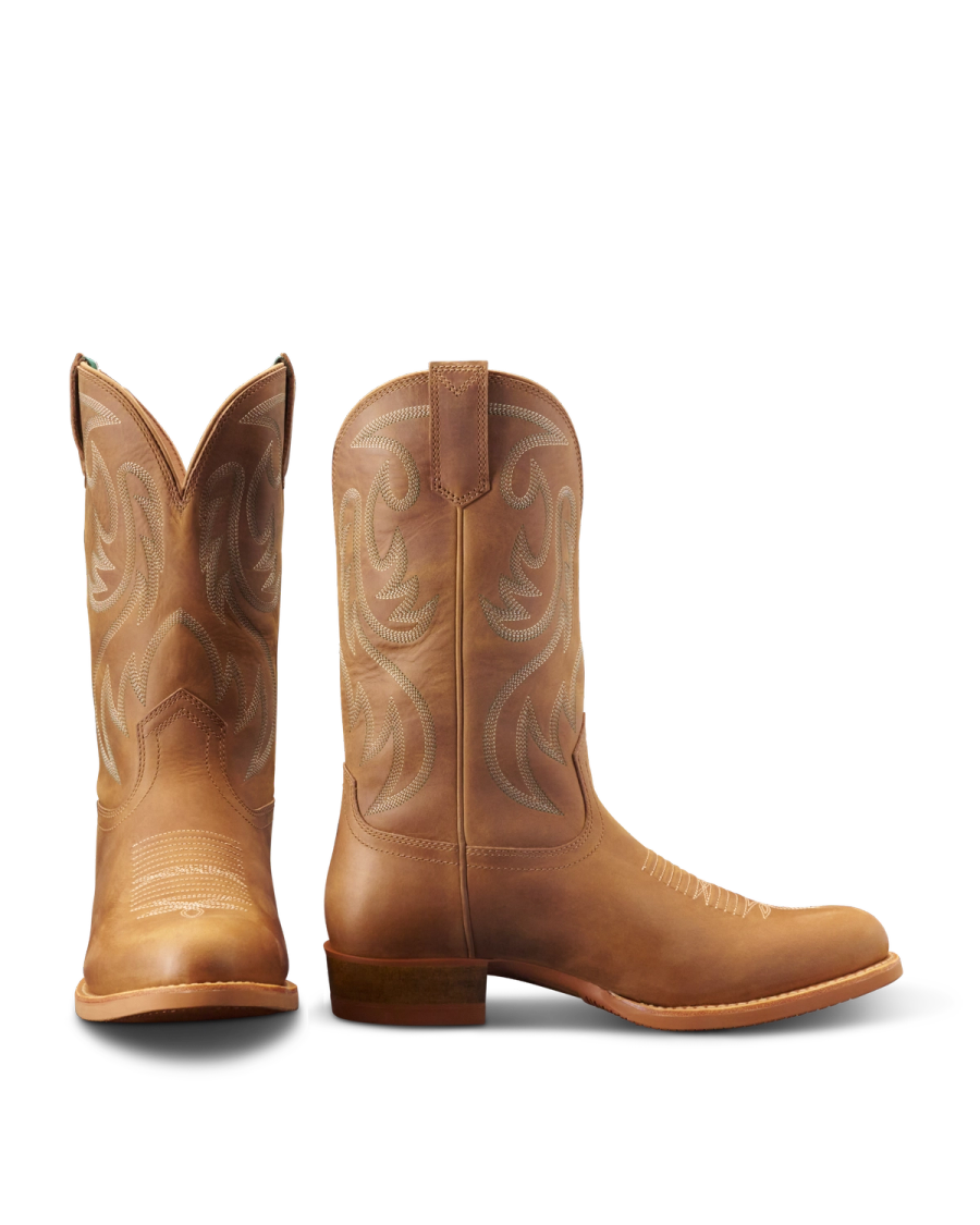 The Buck Cowboy Boot - Light Tobacco cowhide