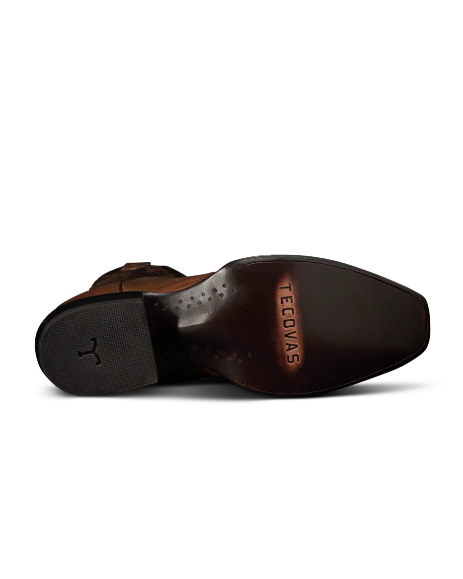 Sole view of The Warren - Vintage Tan Cowhide on plain background