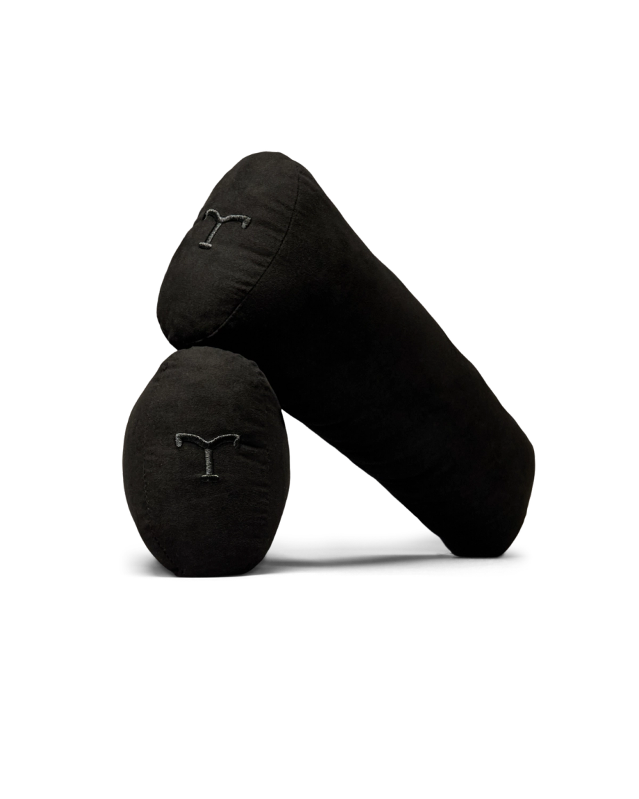 Front view of Fabric Boot Inserts - Black on plain background