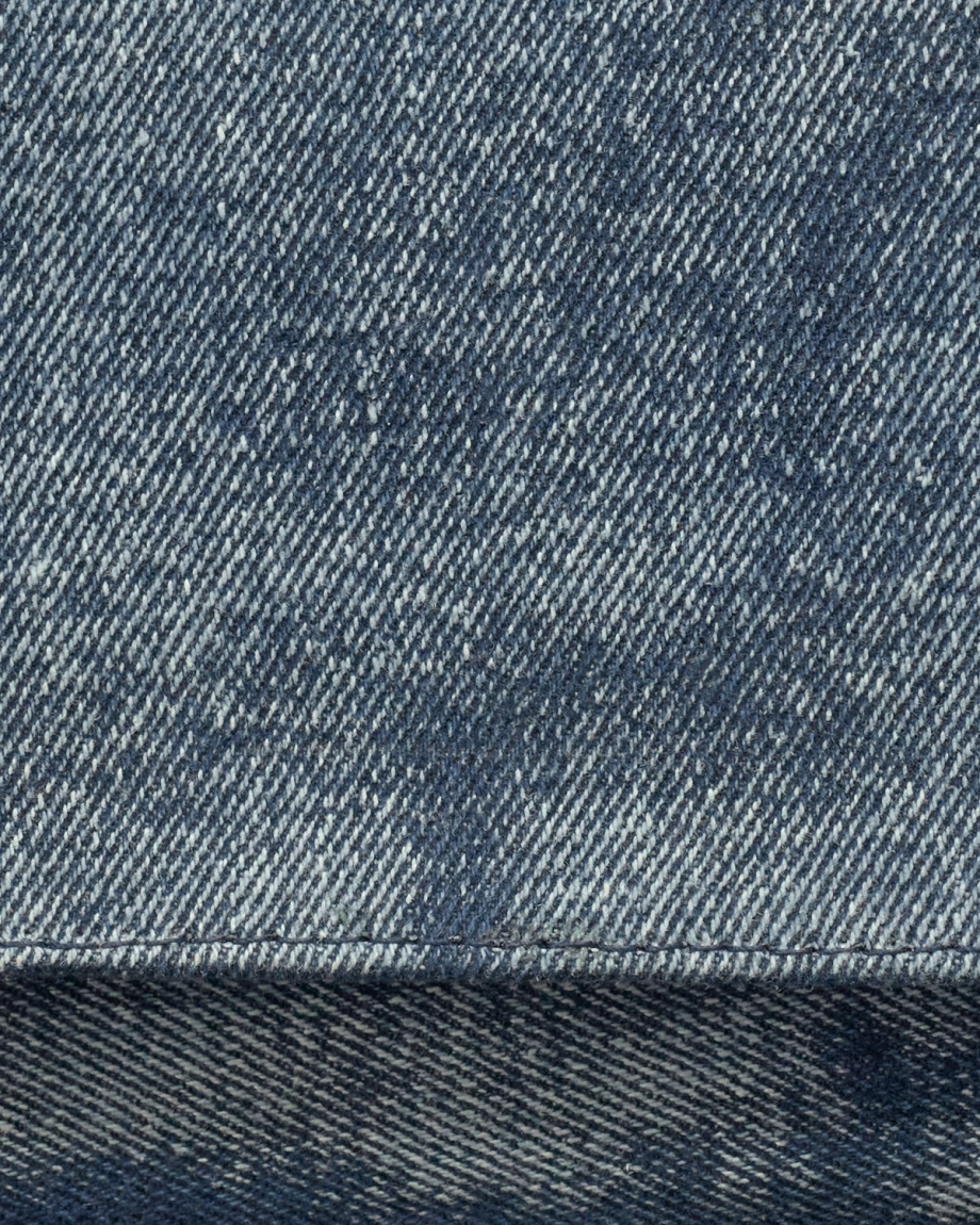 Closeup view of Denim Shoulder Bag - Medium Wash