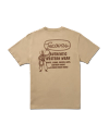 Back view of Men's Authentic Western Wears Tee - Khaki / Brown on plain background